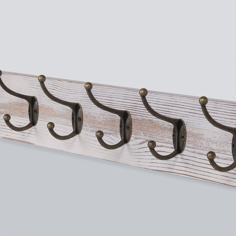 August Grove® Amarisa Solid Wood 8 Hook Wall Mounted Coat Rack